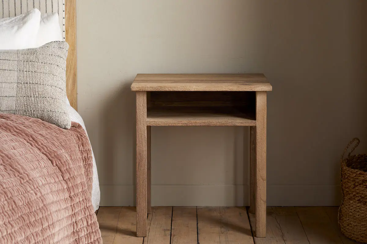 Nkuku - Iya Reclaimed Wood Bedside Table - Natural