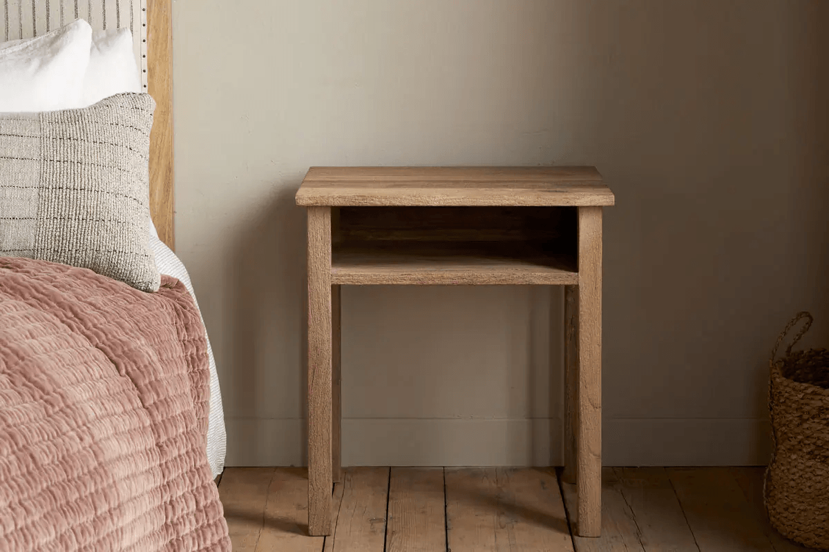 Nkuku - Iya Reclaimed Wood Bedside Table - Natural
