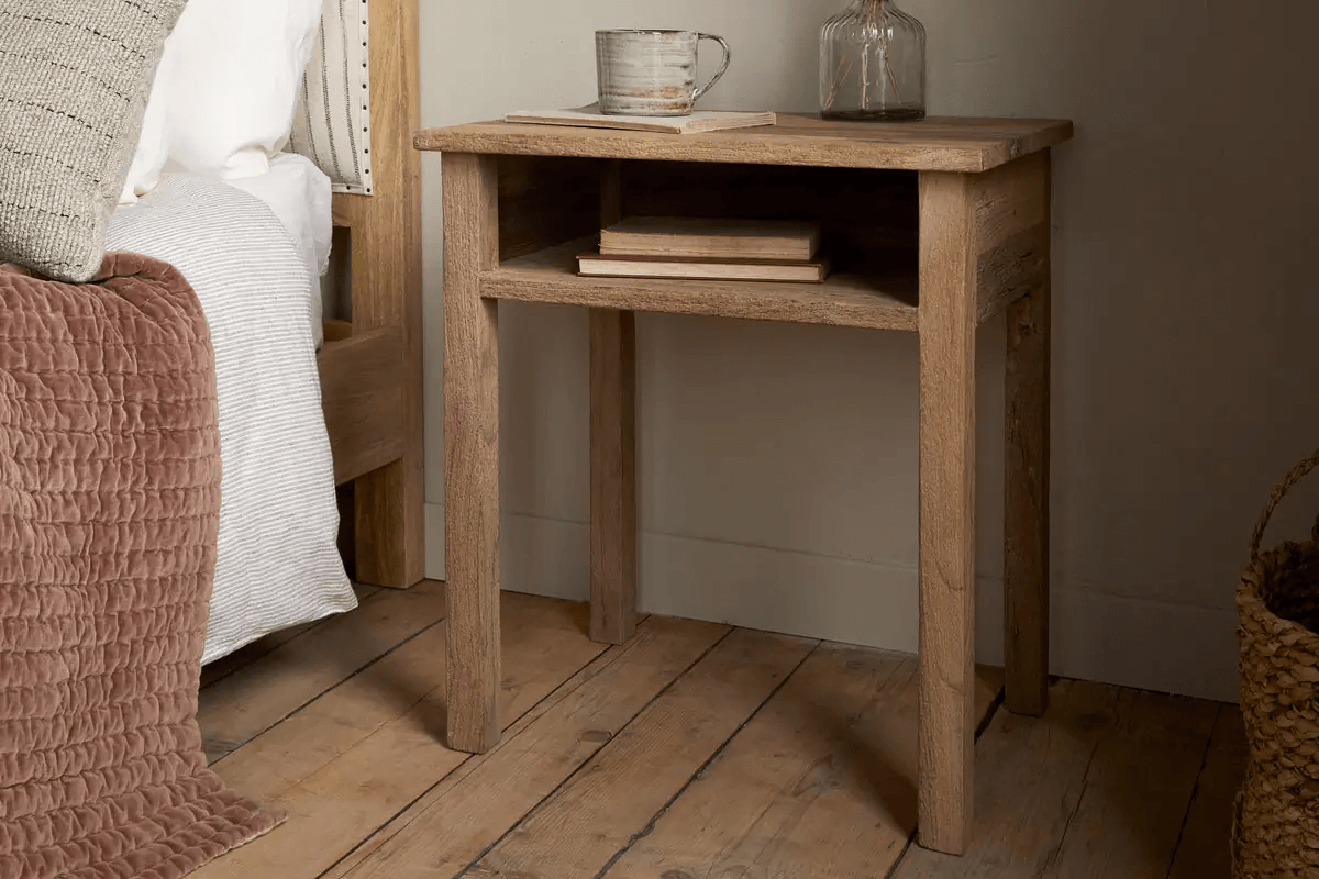 Nkuku - Iya Reclaimed Wood Bedside Table - Natural