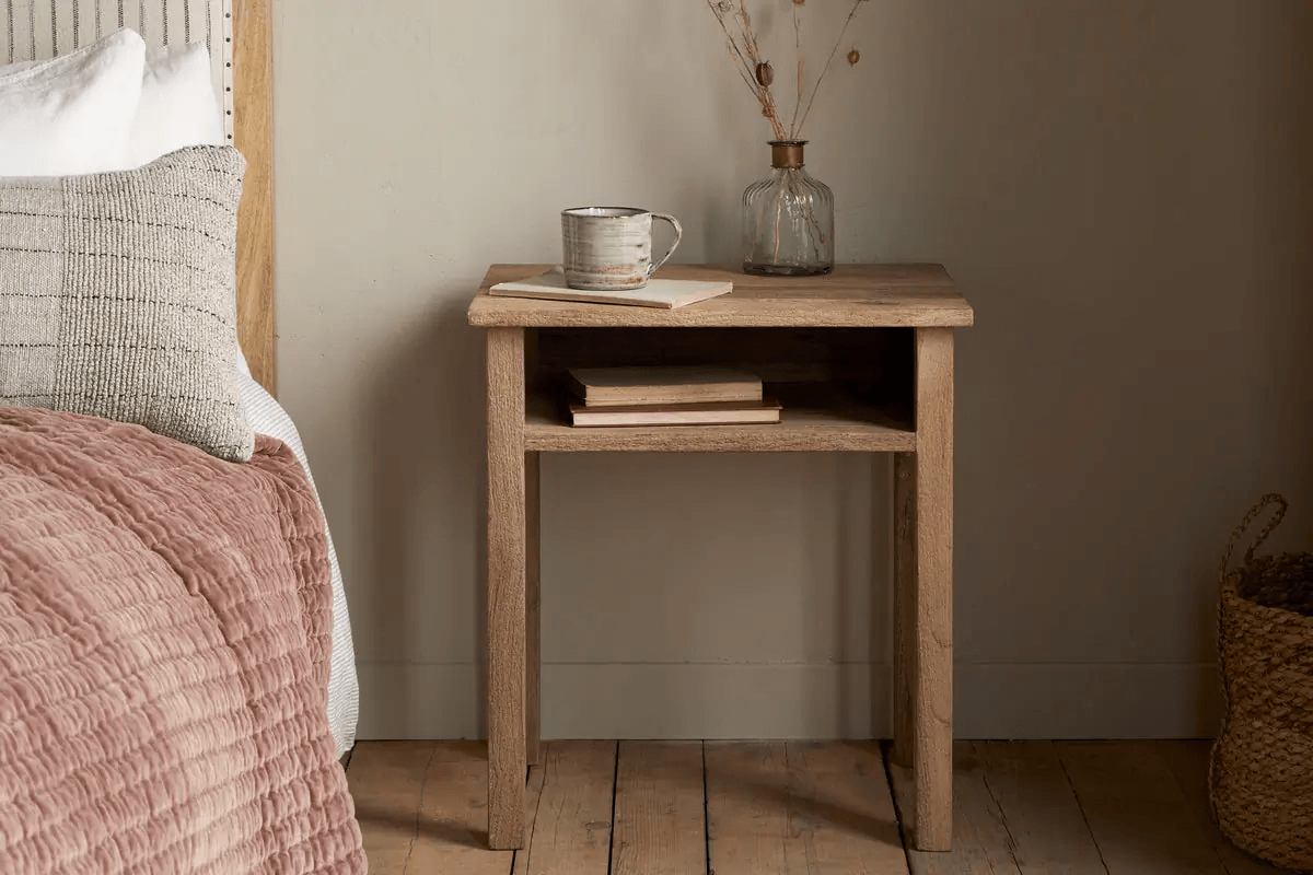Nkuku - Iya Reclaimed Wood Bedside Table - Natural