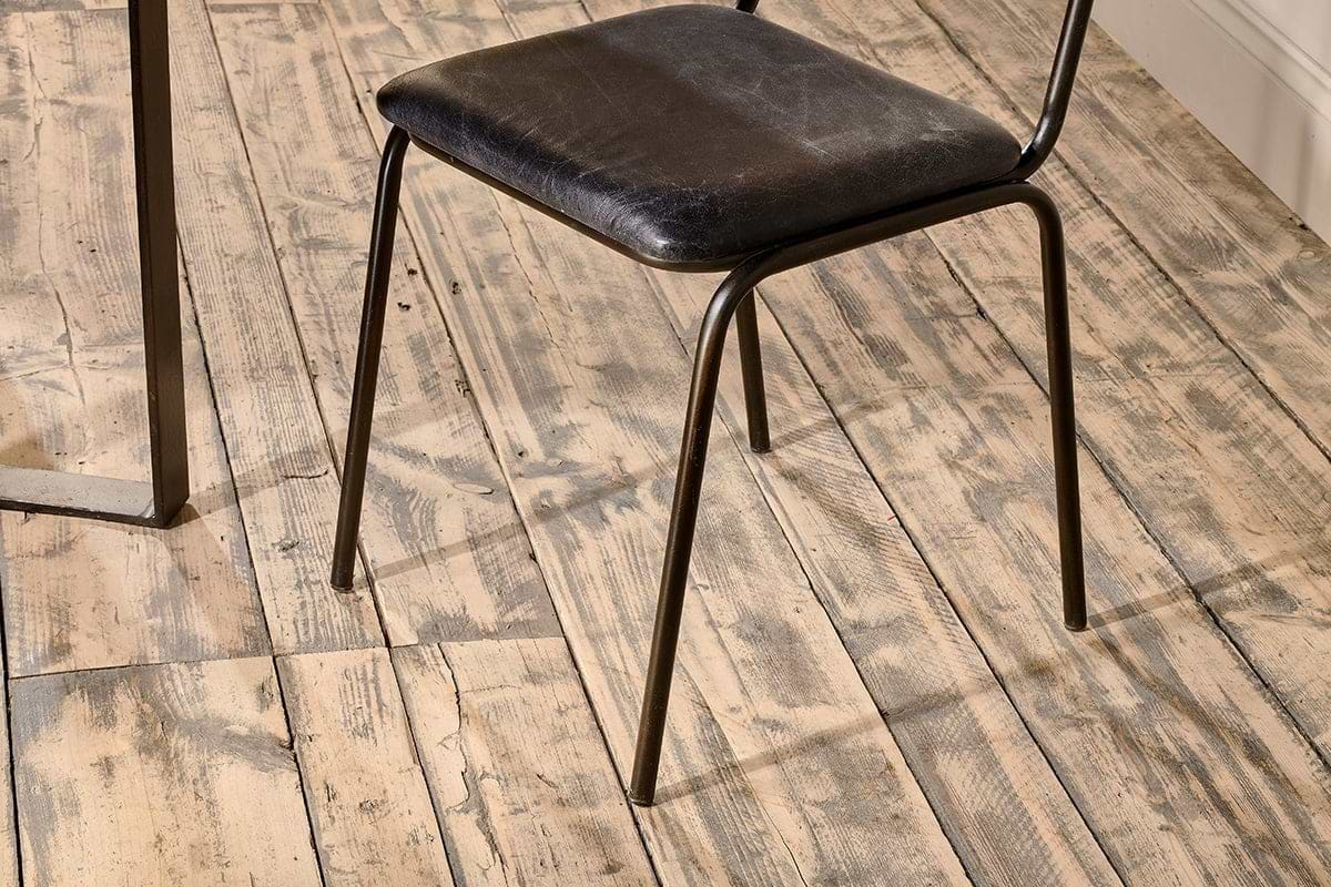 Nkuku - Iswa Leather & Cane Dining Chair - Black