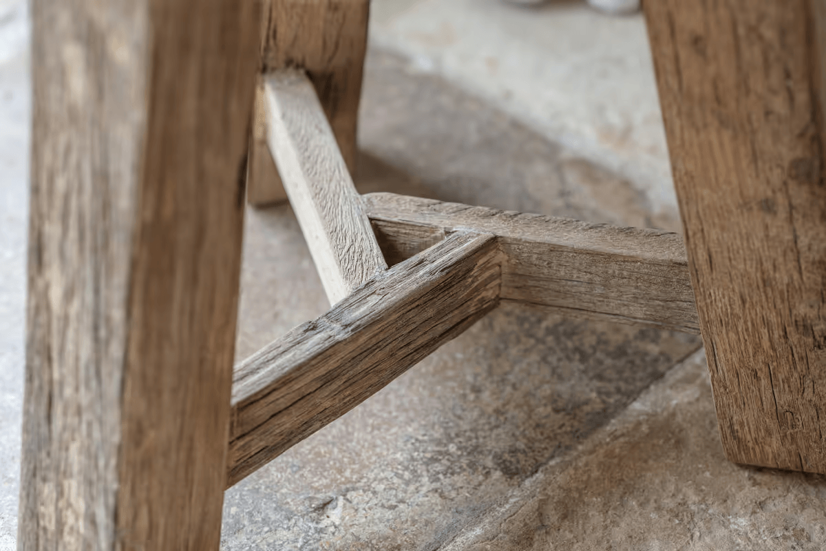 Nkuku - Ibo Reclaimed Wood Round Side Table - Natural