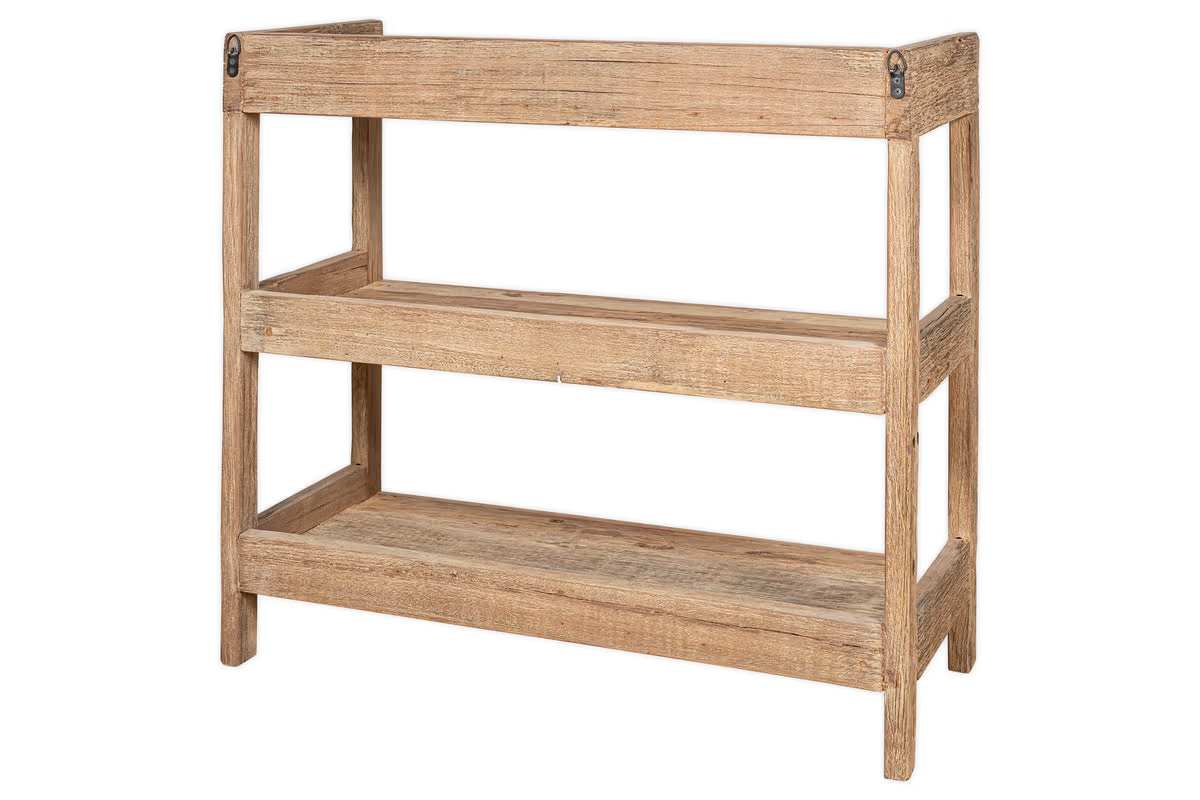Nkuku - Ibo Reclaimed Wood Pantry Standing Shelves - Natural