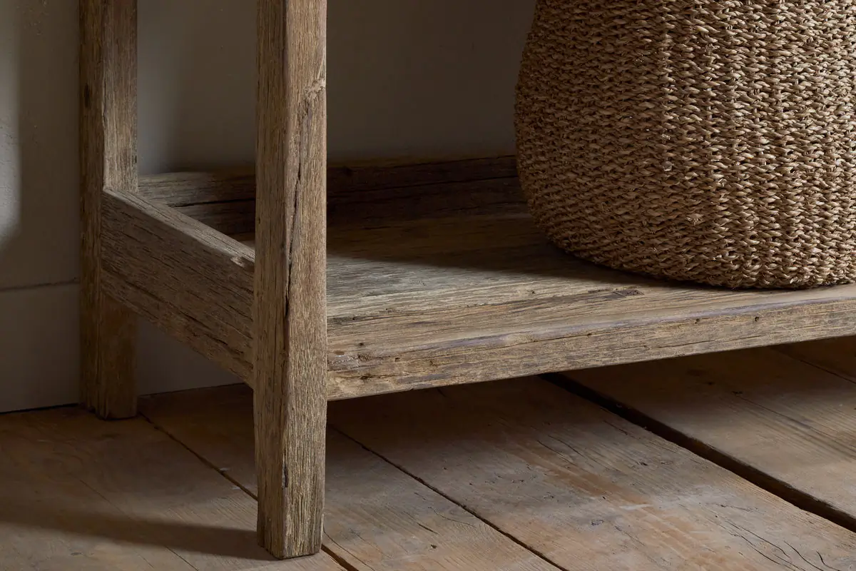 Nkuku - Ibo Reclaimed Wood Pantry Standing Shelves - Natural