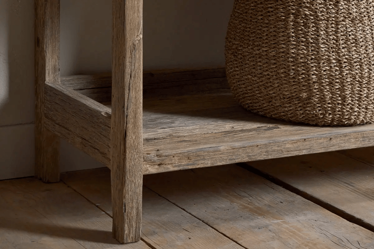 Nkuku - Ibo Reclaimed Wood Pantry Standing Shelves - Natural