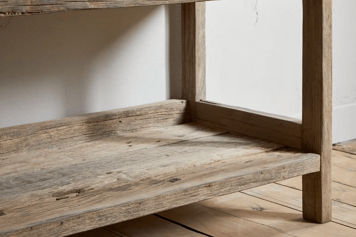 Nkuku - Ibo Reclaimed Wood Pantry Standing Shelves - Natural