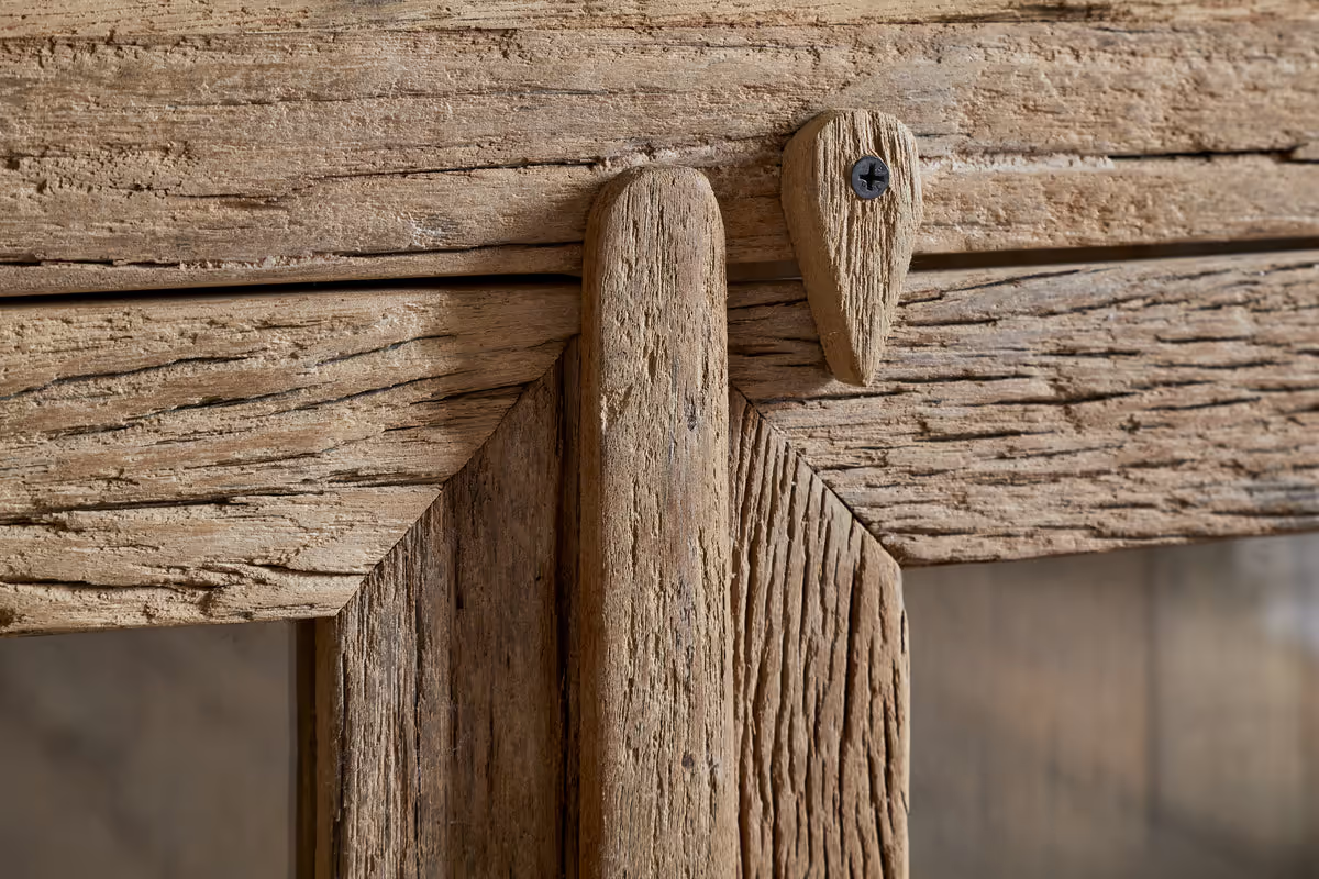 Nkuku - Ibo Reclaimed Wood & Glass Sideboard - Natural