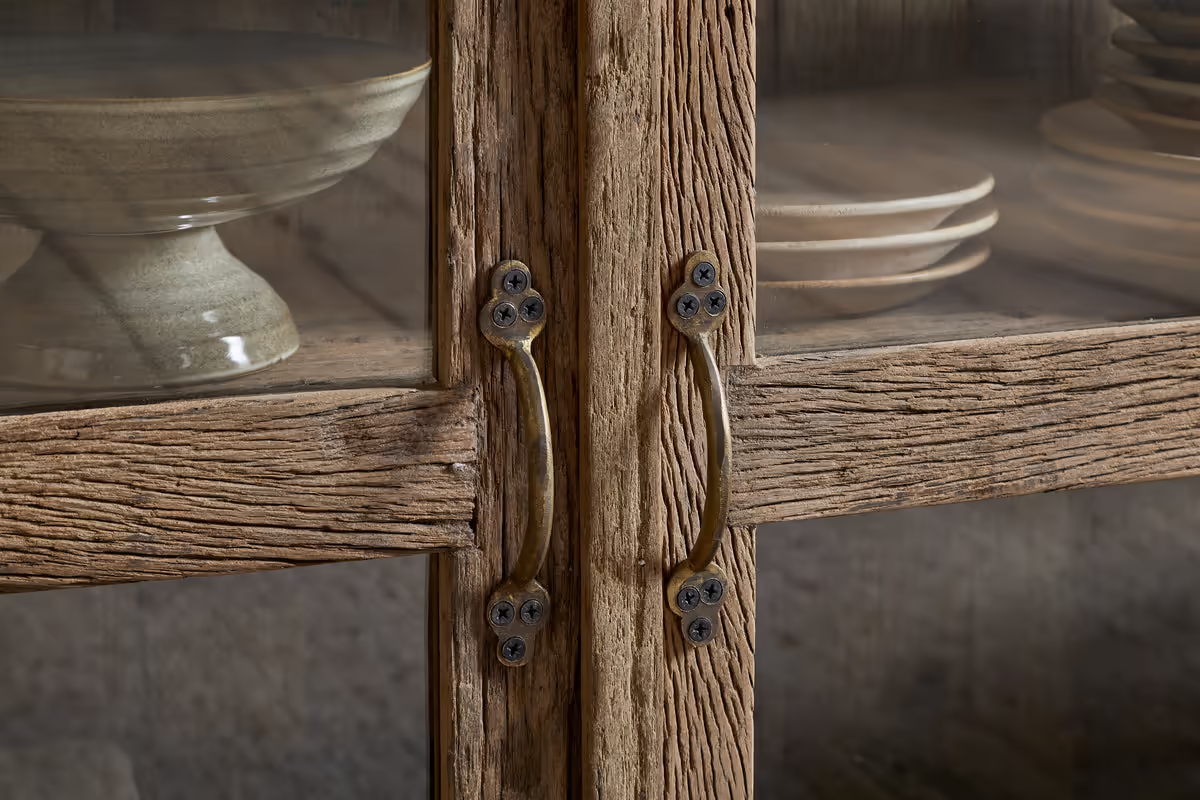 Nkuku - Ibo Reclaimed Wood & Glass Sideboard - Natural