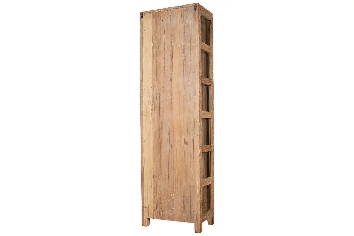 Nkuku - Ibo Reclaimed Wood & Glass Cabinet - Natural - Tall
