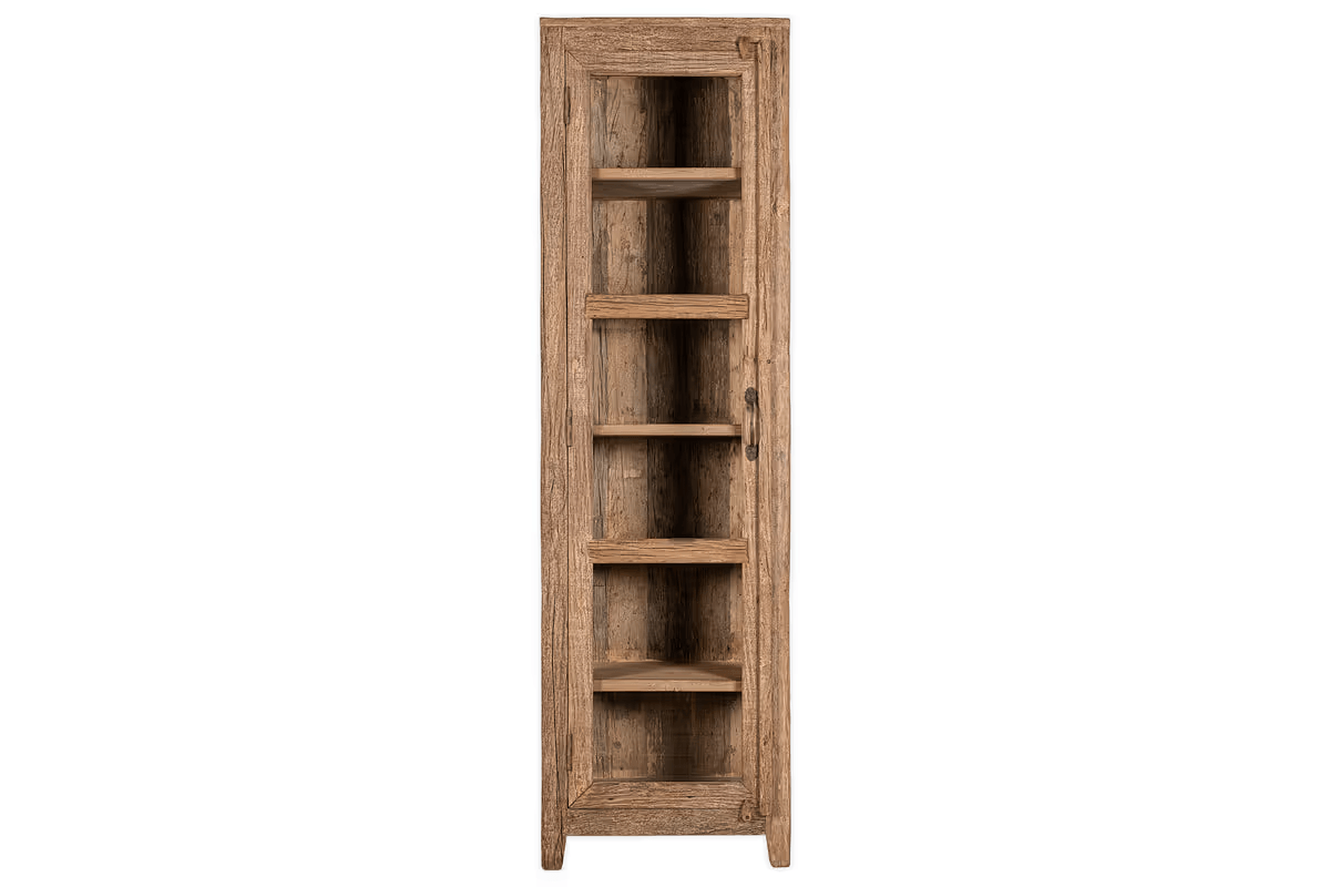 Nkuku - Ibo Reclaimed Wood & Glass Cabinet - Natural - Tall
