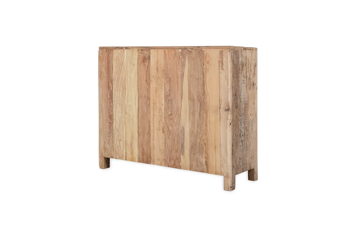 Nkuku - Ibo Reclaimed Wooden Slatted Sideboard - Natural