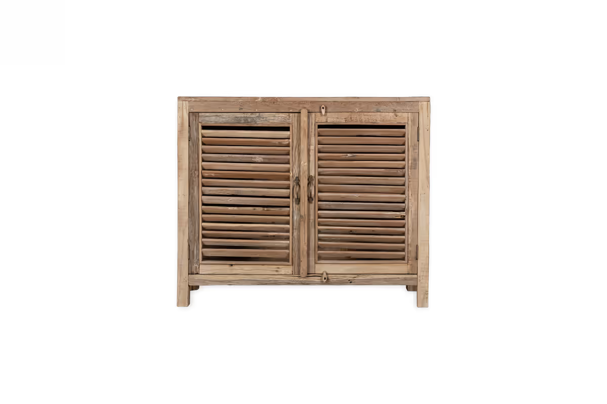 Nkuku - Ibo Reclaimed Wooden Slatted Sideboard - Natural