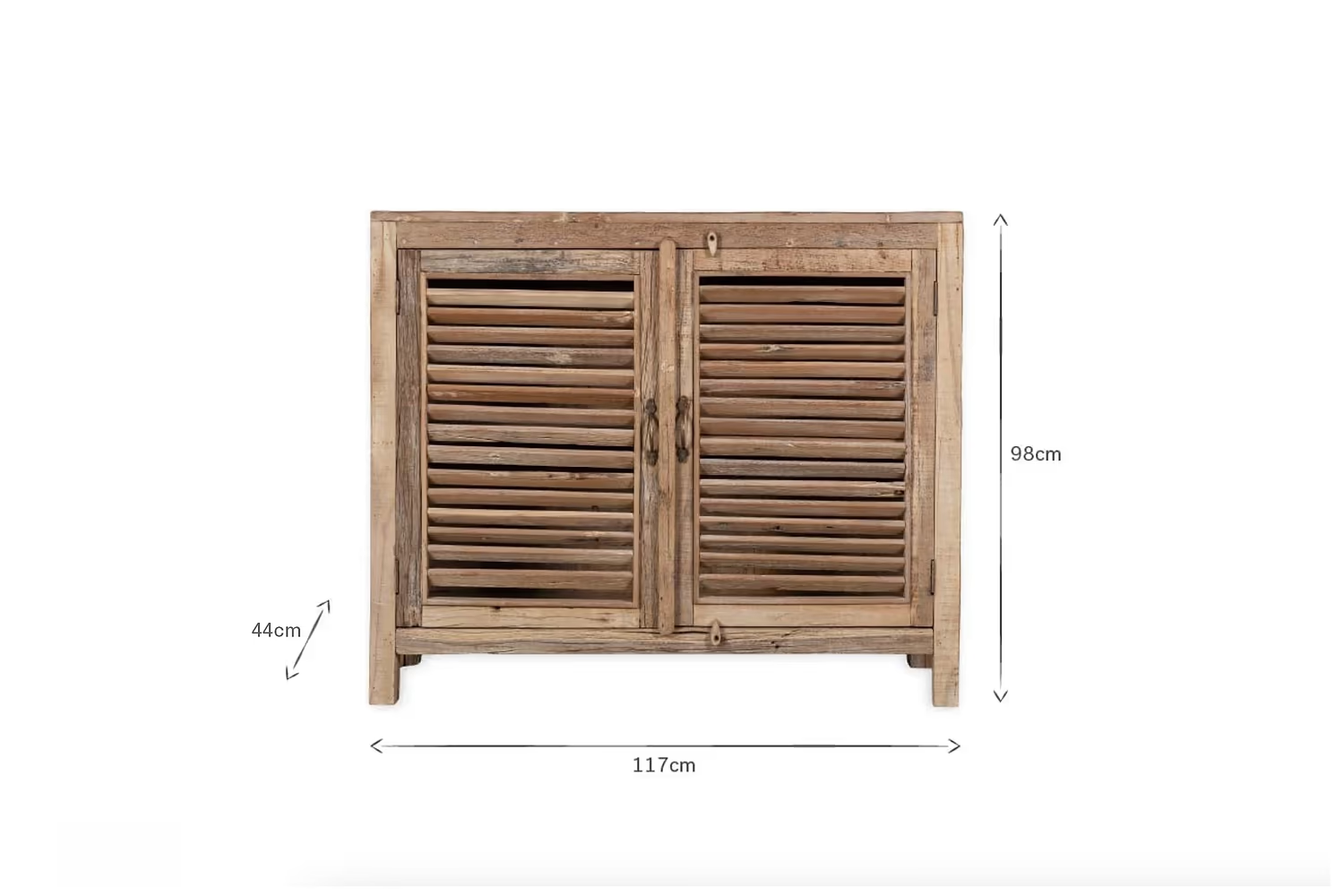 Nkuku - Ibo Reclaimed Wooden Slatted Sideboard - Natural