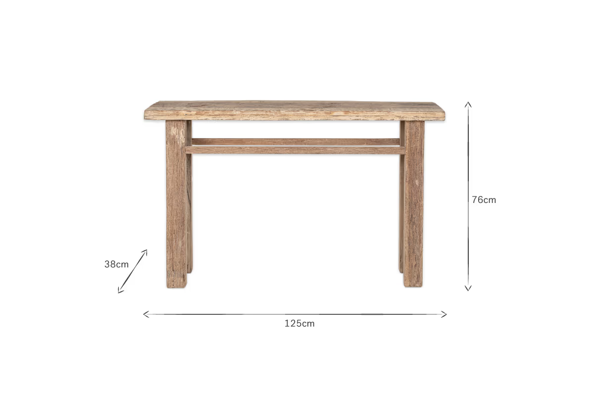 Nkuku - Ibo Reclaimed Wood Console Table - Natural