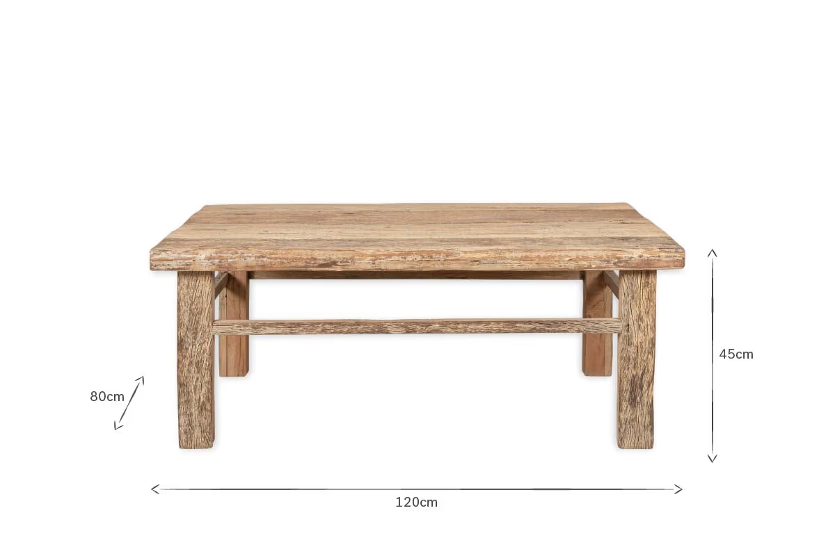 Nkuku - Ibo Reclaimed Wood Coffee Table - Natural