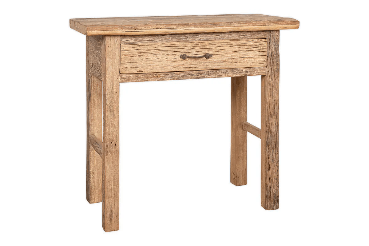 Nkuku - Ibo Reclaimed Wood 1 Drawer Console Table - Natural