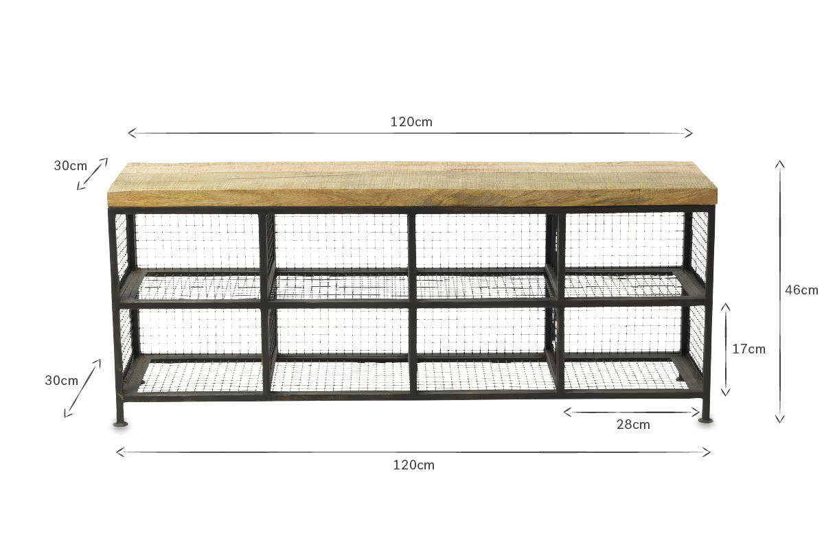 Nkuku - Hasa Industrial Storage Bench