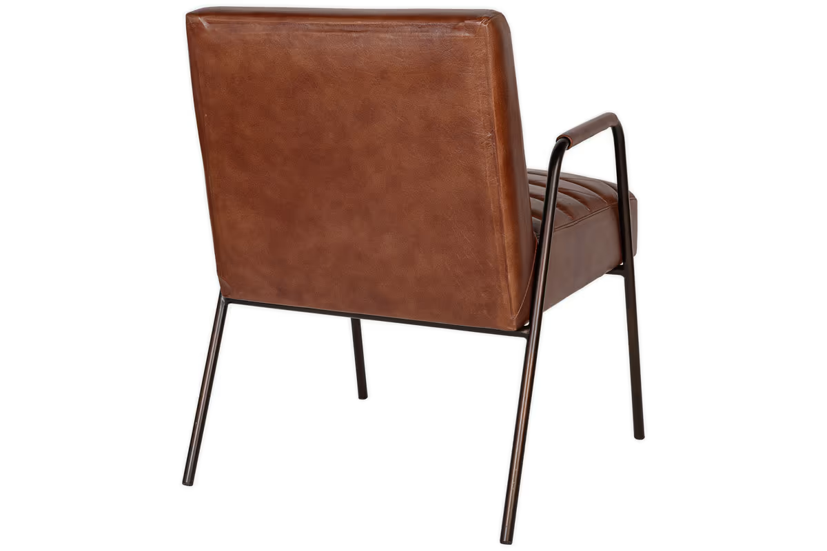 Nkuku - Hadithi Leather Occasional Chair - Chocolate Brown