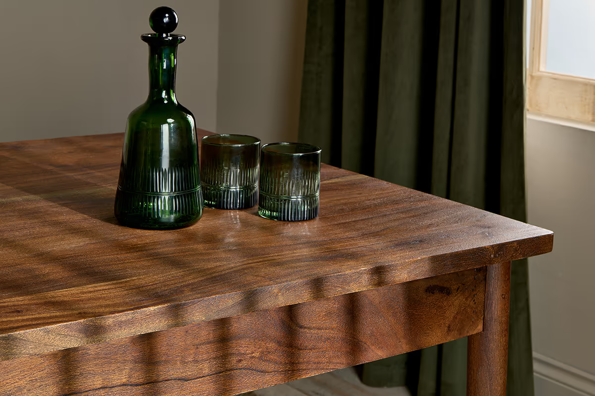 Nkuku - Anbu Acacia Dining Table - Washed Walnut - Small