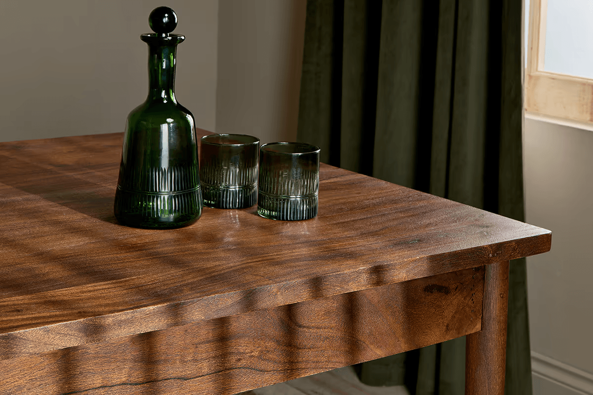 Nkuku - Anbu Acacia Dining Table - Washed Walnut - Small