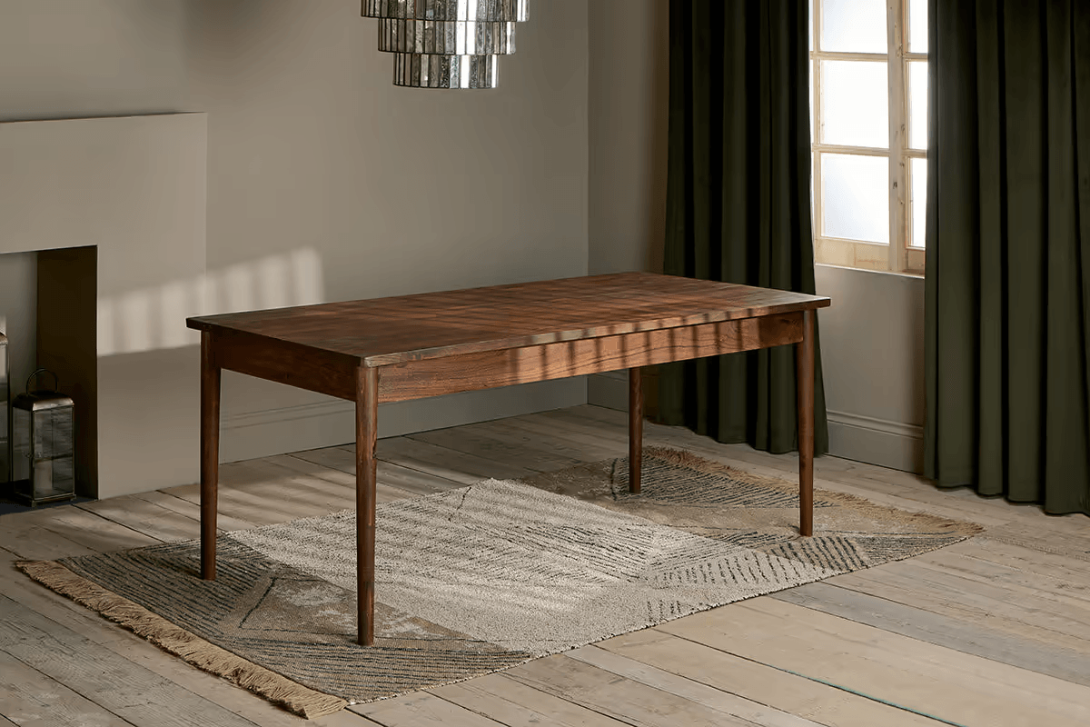 Nkuku - Anbu Acacia Dining Table - Washed Walnut - Small
