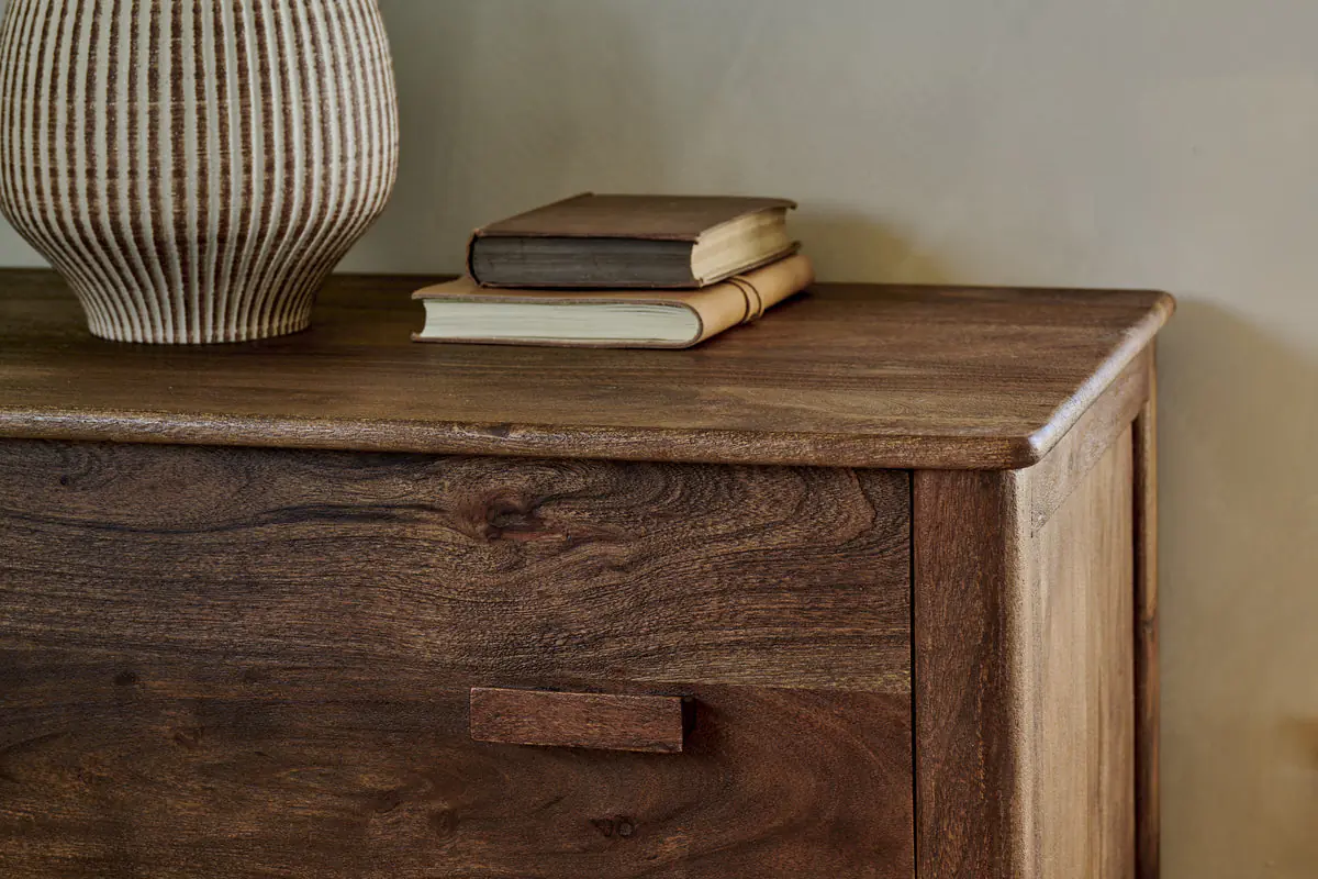 Nkuku - Anbu Acacia Chest of Drawers - Washed Walnut