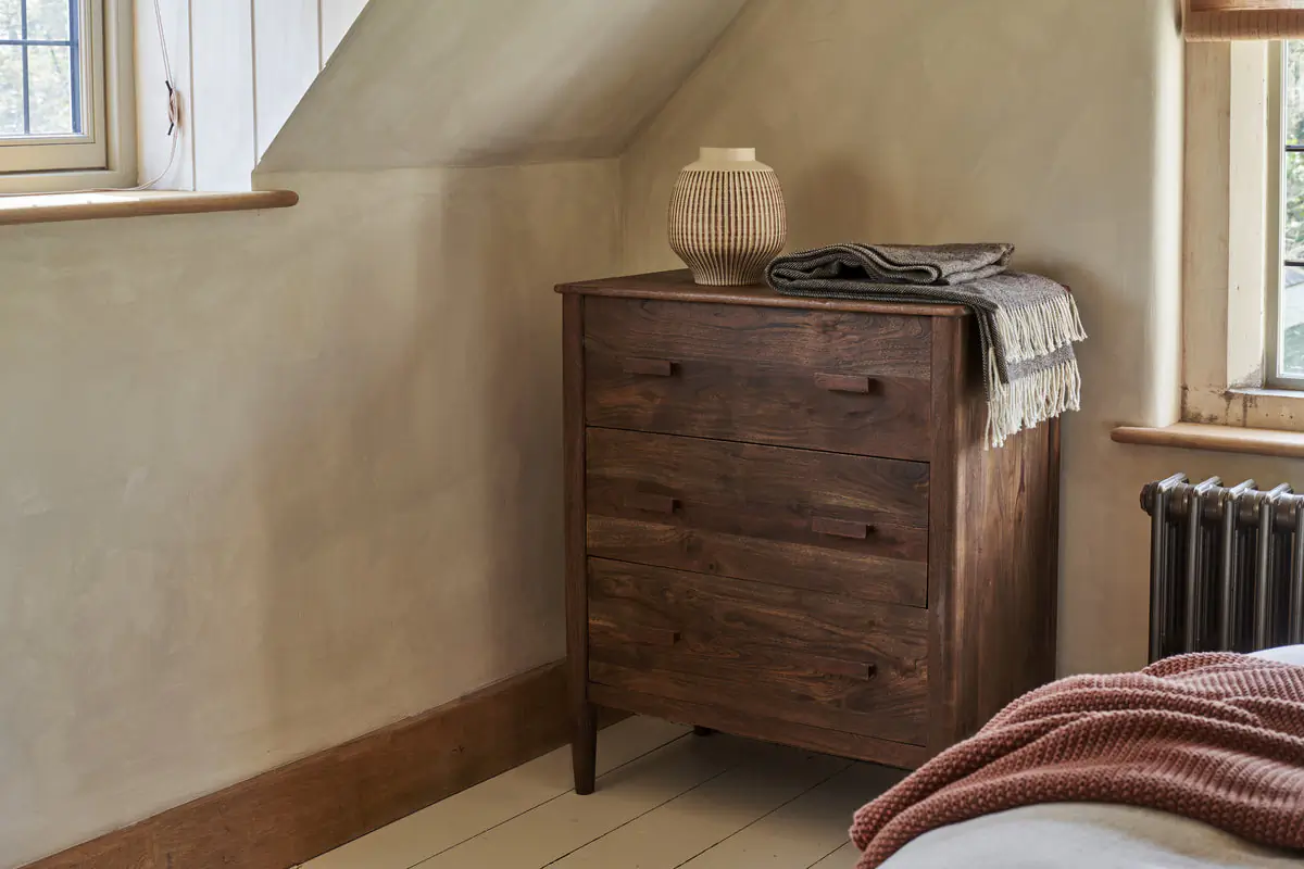 Nkuku - Anbu Acacia Chest of Drawers - Washed Walnut