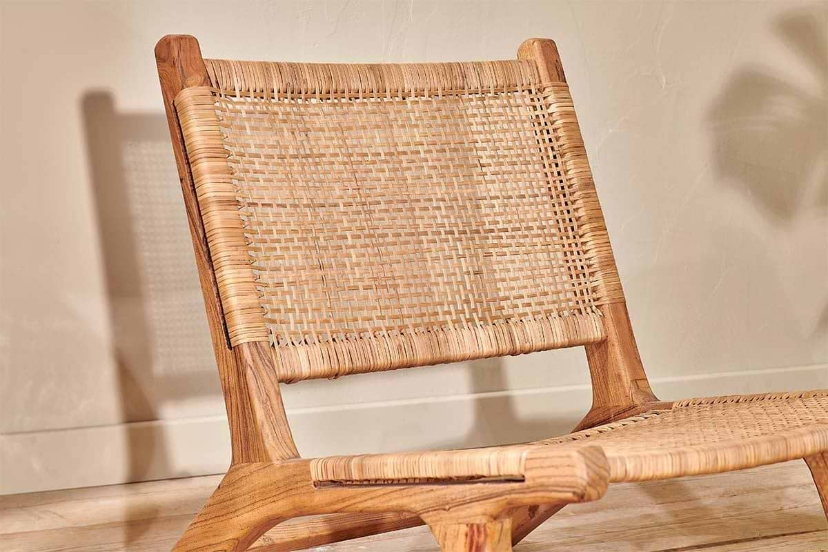 Nkuku - Madrisana Acacia & Rattan Woven Chair