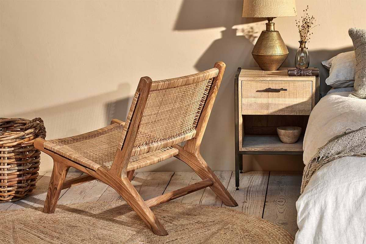 Nkuku - Madrisana Acacia & Rattan Woven Chair