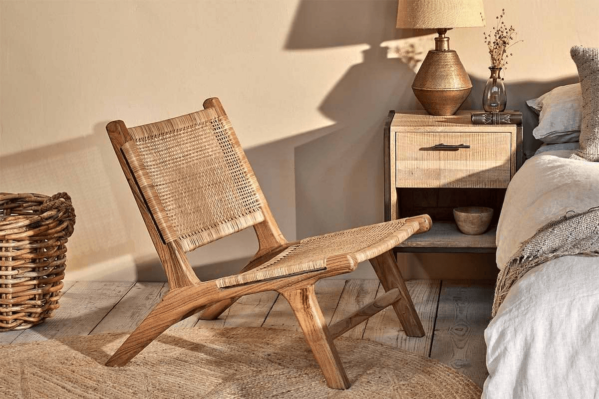 Nkuku - Madrisana Acacia & Rattan Woven Chair
