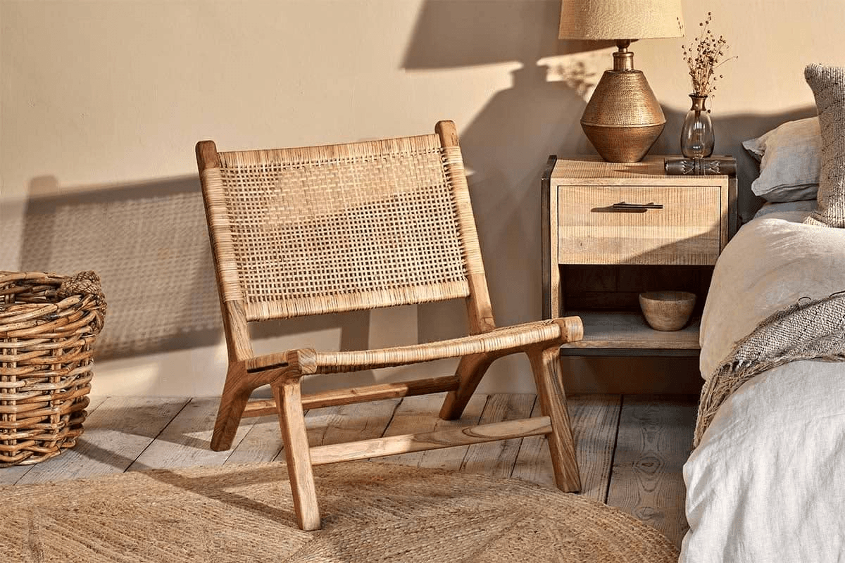 Nkuku - Madrisana Acacia & Rattan Woven Chair