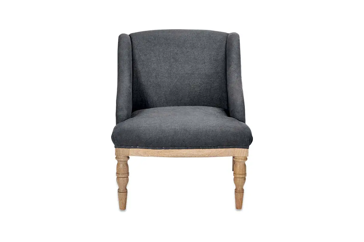 Nkuku - Elbu Deconstructed Linen Armchair - Charcoal