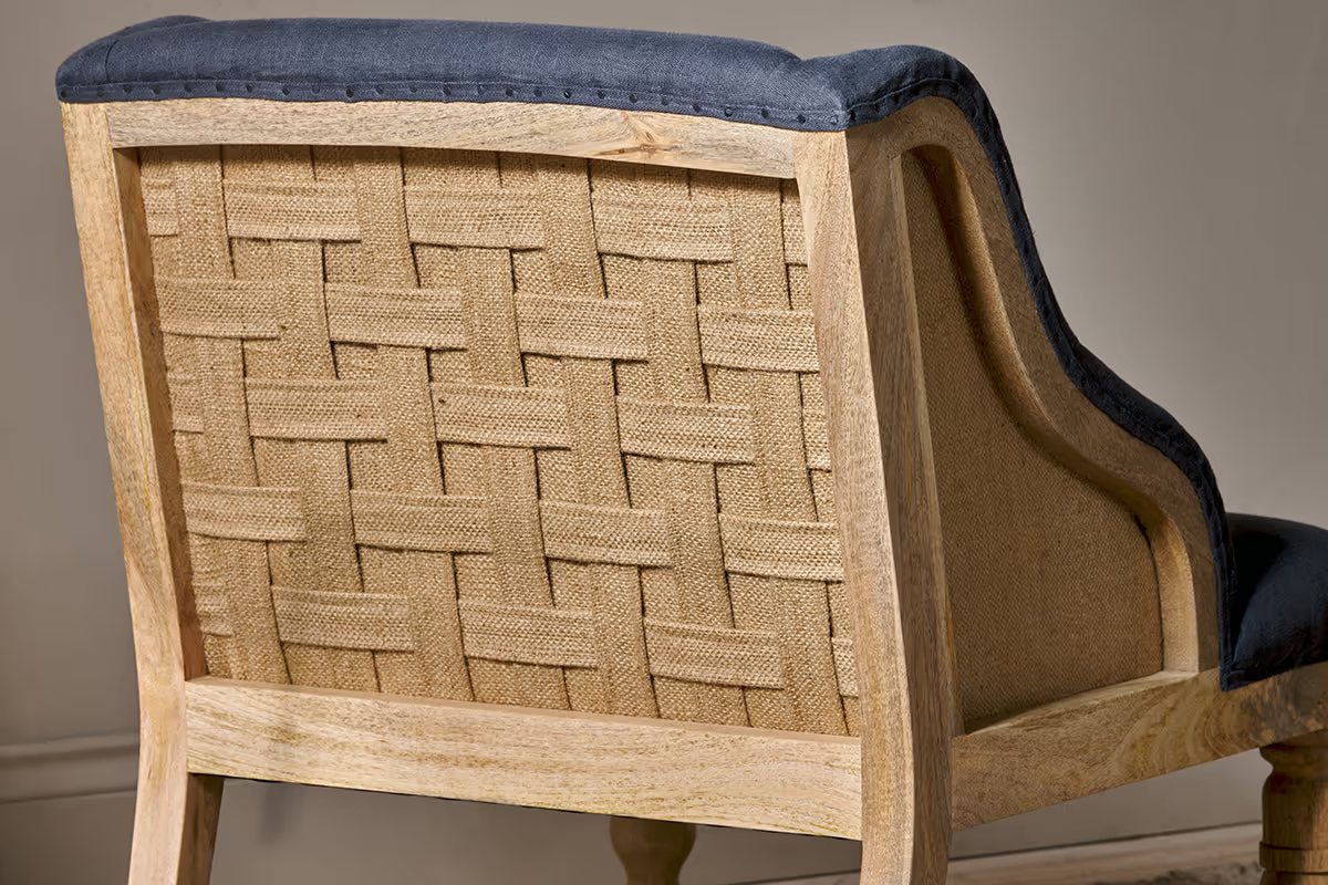 Nkuku - Elbu Deconstructed Linen Armchair - Charcoal