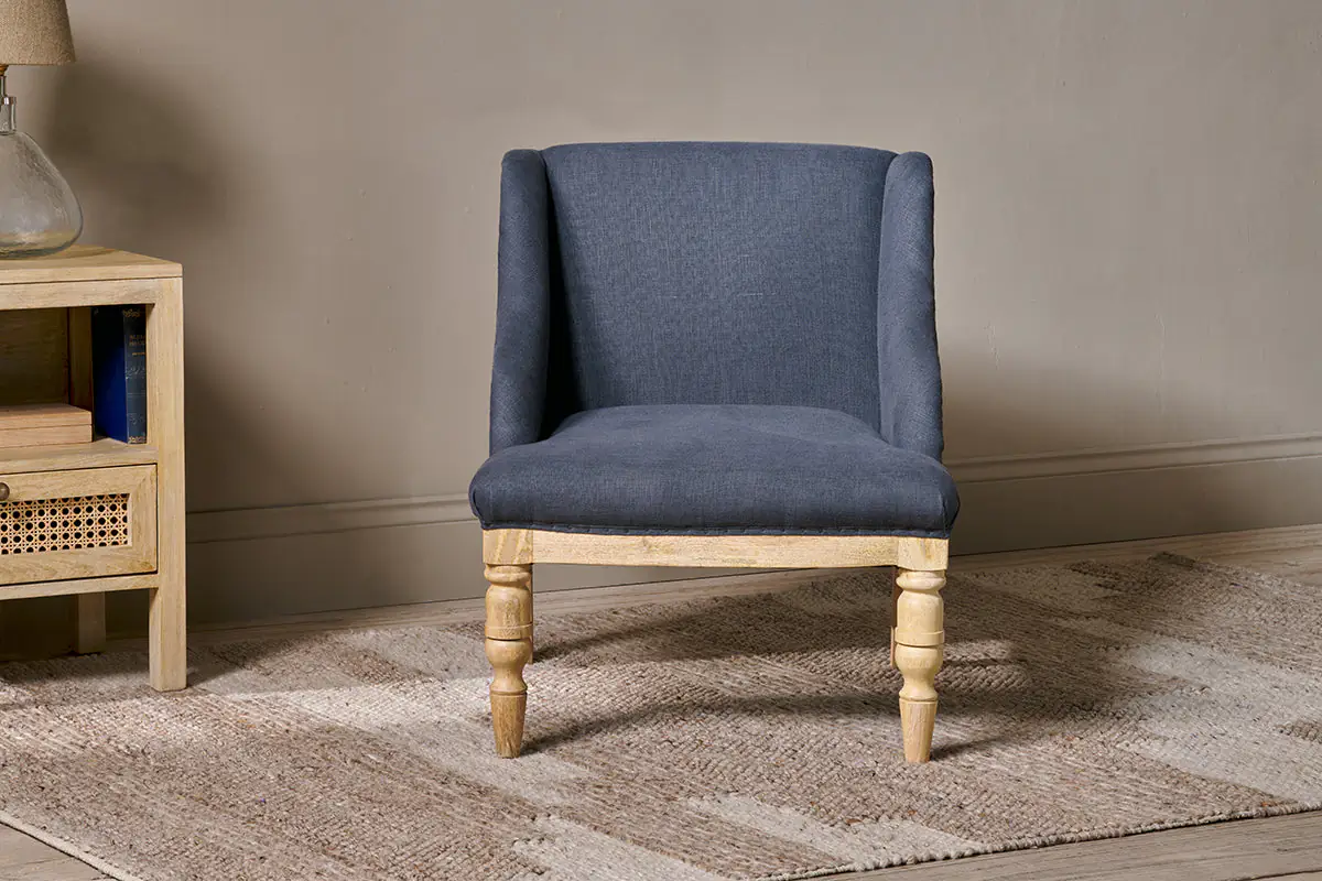 Nkuku - Elbu Deconstructed Linen Armchair - Charcoal