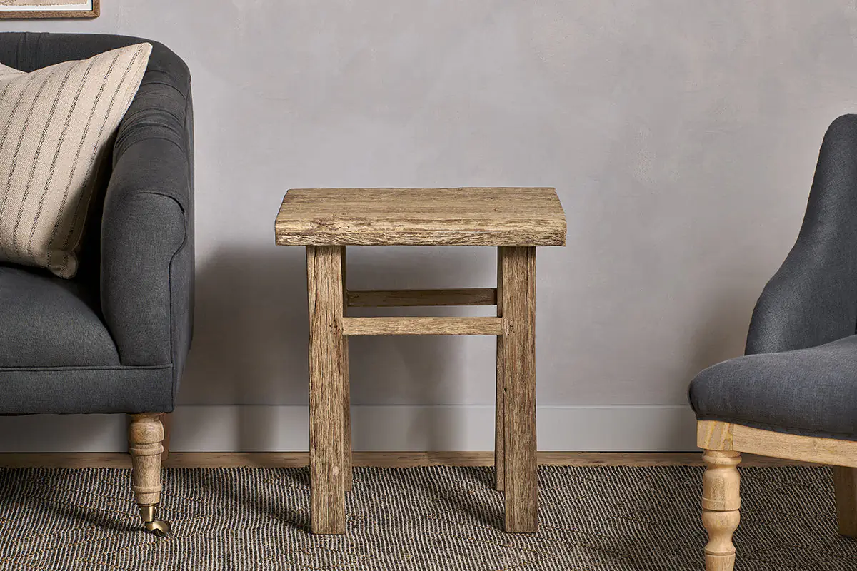 Nkuku - Ibo Reclaimed Wood Side Table - Natural