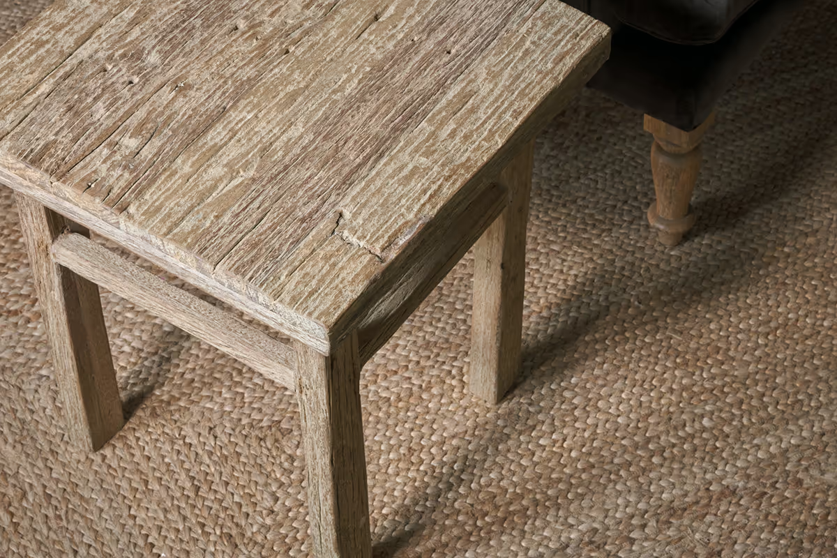 Nkuku - Ibo Reclaimed Wood Side Table - Natural