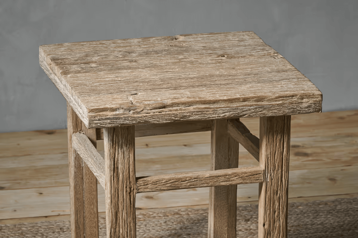 Nkuku - Ibo Reclaimed Wood Side Table - Natural