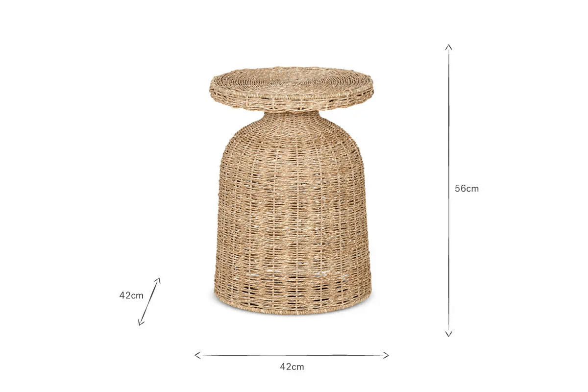 Nkuku - Rampura Rattan Side Table - Natural