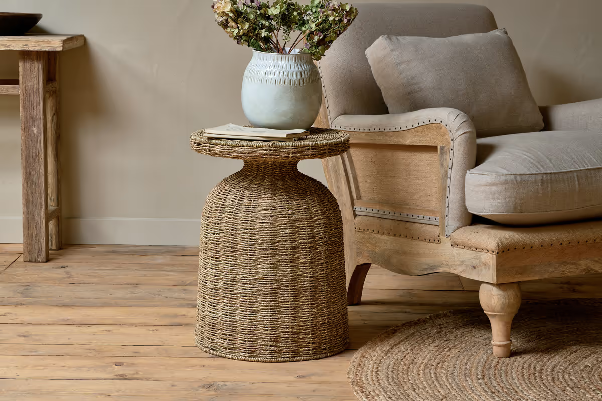 Nkuku - Rampura Rattan Side Table - Natural