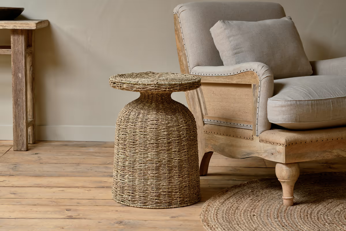Nkuku - Rampura Rattan Side Table - Natural