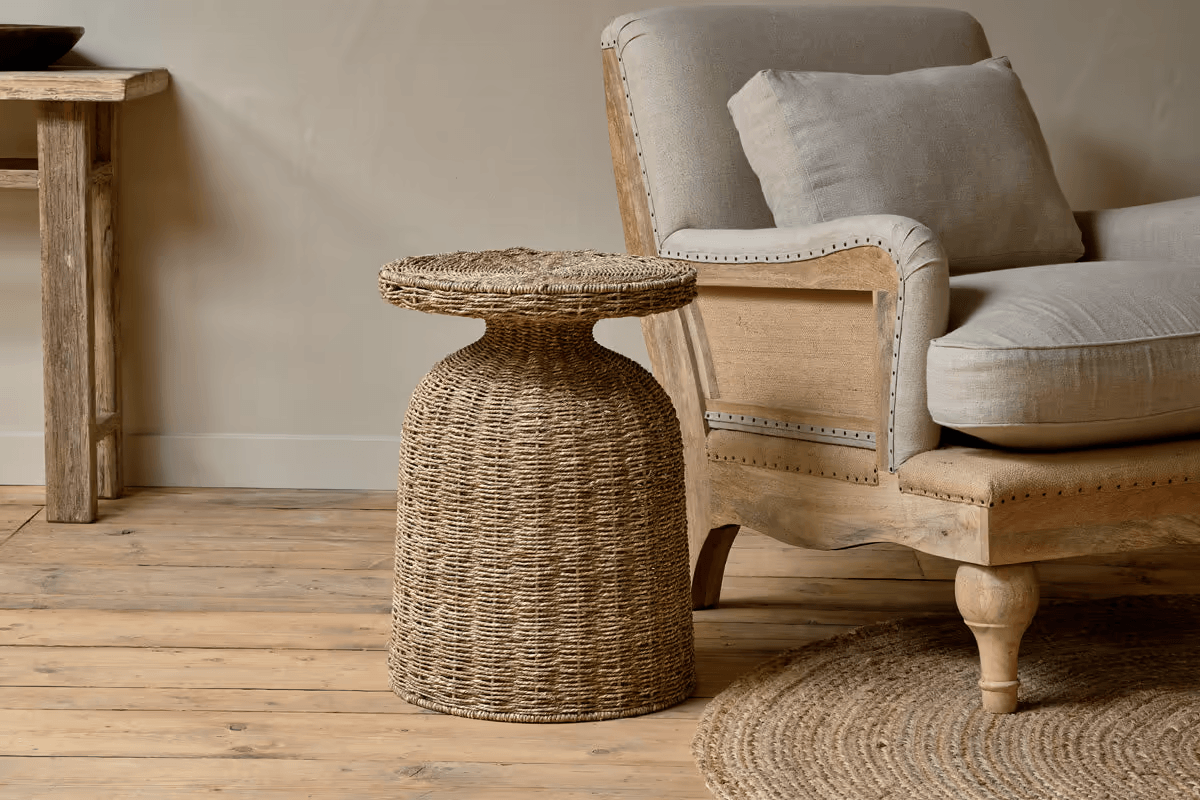 Nkuku - Rampura Rattan Side Table - Natural