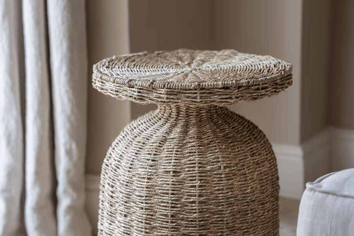 Nkuku - Rampura Rattan Side Table - Natural