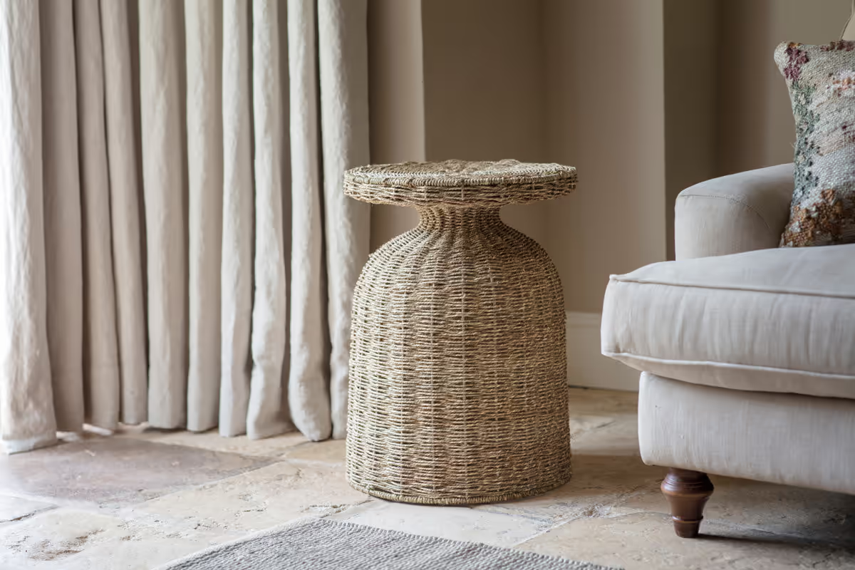 Nkuku - Rampura Rattan Side Table - Natural