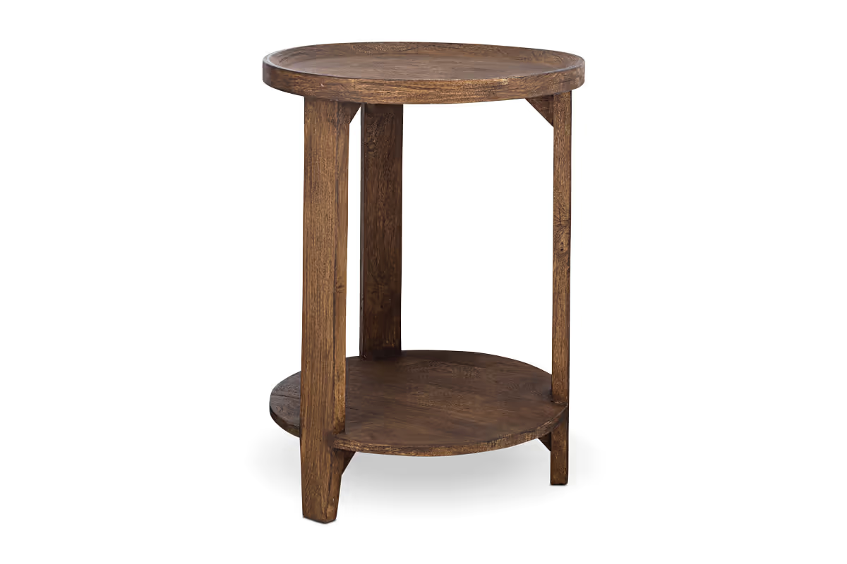 Nkuku - Triveni Mango Wood Side Table - Walnut Stain