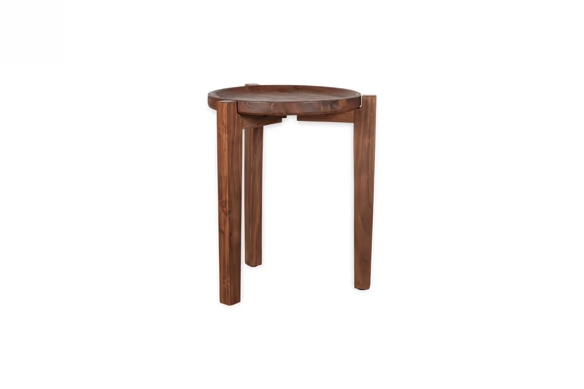 Nkuku - Umar Mango Wood Side Table - Dark Brown