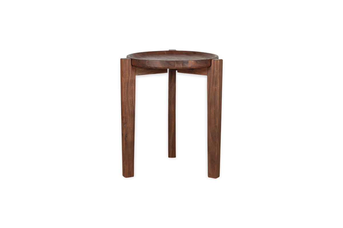 Nkuku - Umar Mango Wood Side Table - Dark Brown