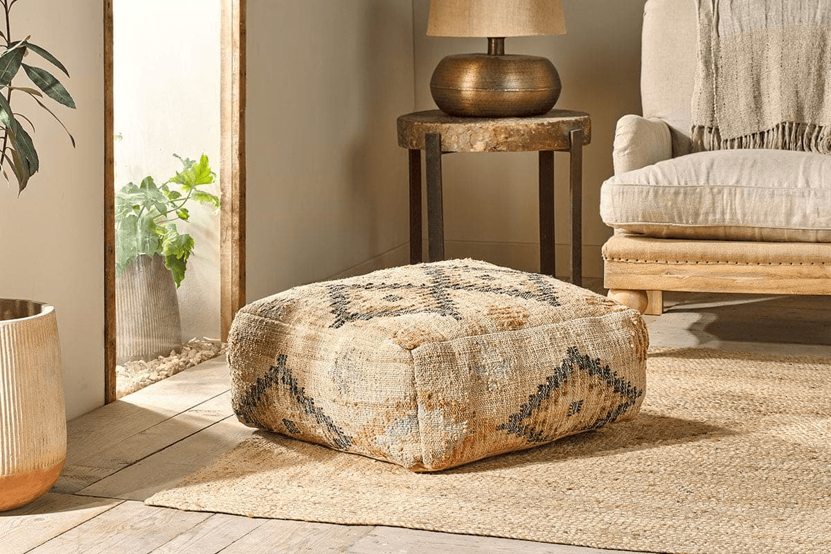 Nkuku - Kesu Kilim Pouf - Large