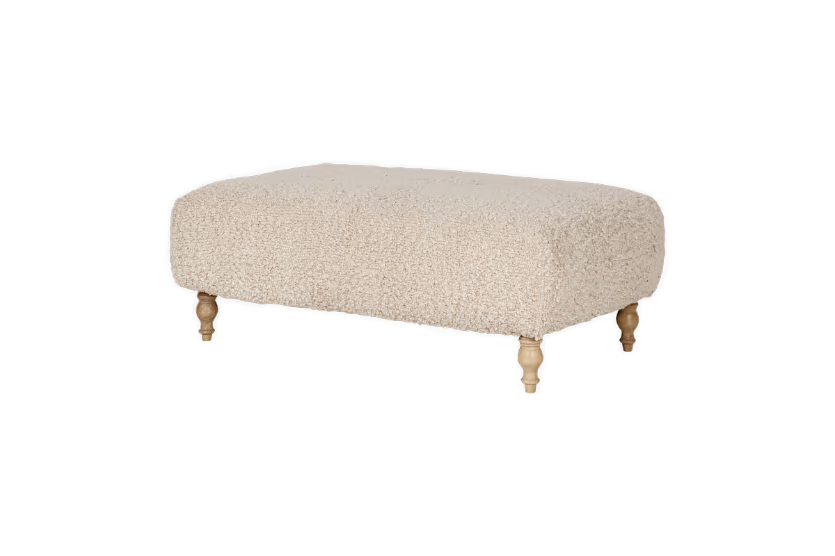 Nkuku - Otas Teddy Ottoman - Off White