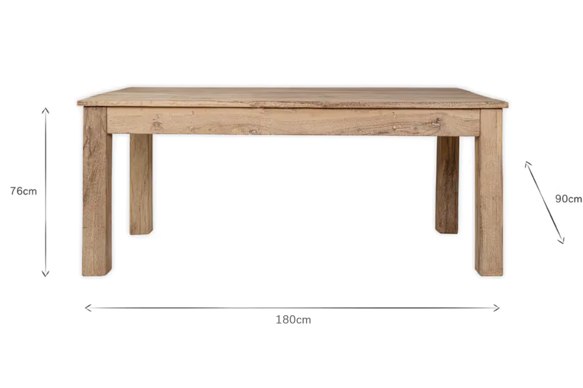 Nkuku - Fioni Reclaimed Wood Dining Table - Natural - Large