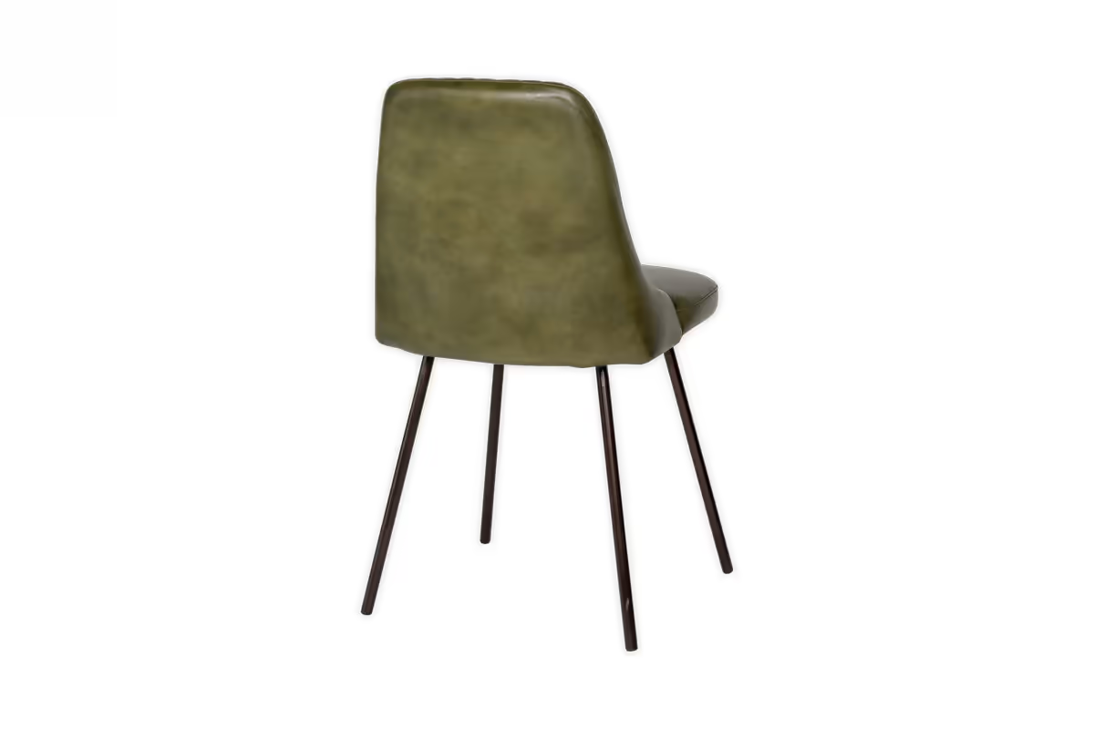 Nkuku - Harsha Leather Dining Chair - Rich Green